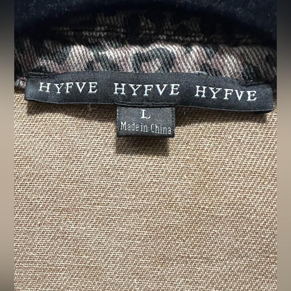 HYFVE Get Me Wild leopard print distressed denim jacket - Size L - Picture 6 of 14